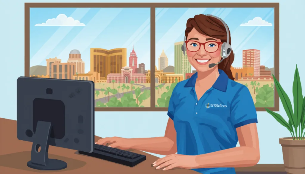 Stimulus IT Services support specialist helping Las Vegas nonprofits manage essential IT systems